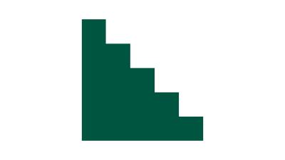 (png) Form av trappa, mörkgrön