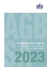 Omslag till försäkringsvillkor AGB/SA samtliga anställda.