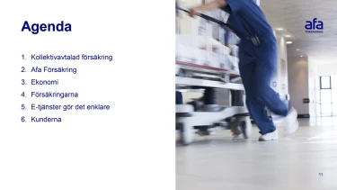 Agendasida med numrerad lista och bild.