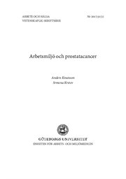 Omslag för kunskapsöversikt - Arbete och prostatacancer 