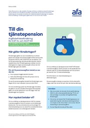 Omslag till faktablad Till din tjänstepension