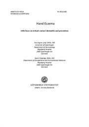 Omslag för kunskapsöversikt - Hand Eczema - With focus on irritant contact dermatitis and prevention