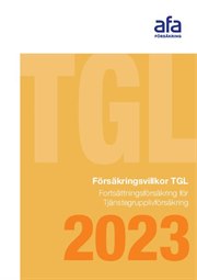 Omslag för Försäkringsvillkor TGL - Fortsättningsförsäkring för Tjänstegrupplivförsäkring.
