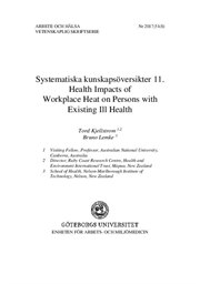 Omslag till kunskapsöversikt - Health Impacts of Workplace Heat on Persons with Existing Ill Health 