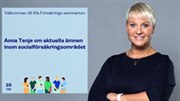 Presentation om aktuella ämnen inom socialförsäkringsområdet, frukostseminarium med socialförsäkringsminister Anna Tenje den 26 februari 2025.