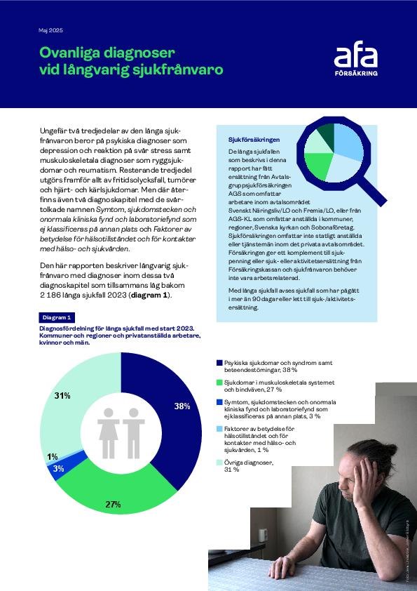 Omslag till rapport: Ovanliga diagnoser vid långvarig sjukfrånvaro