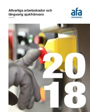 Omslag för Allvarliga arbetsskador och långvarig sjukfrånvaro 2018
