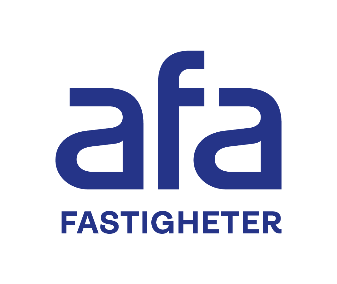 Logotyp Afa Fastigheter, blå för tryck