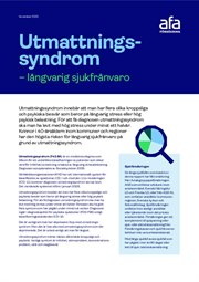 Omslag till rapport: Utmattningssyndrom - långvarig sjukfrånvaro