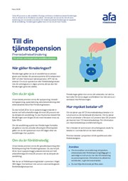 Omslag till faktablad Till din tjänstepension