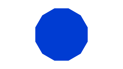 (png) 12-kantig form, klarblå