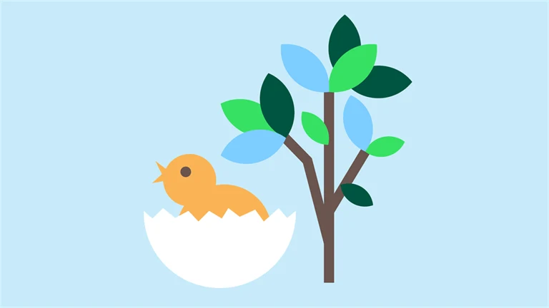 Kyckling i äggskal med påskris till höger