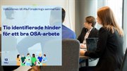 Omslag till presentationen "Tio identifierade hinder för ett bra OSA-arbete".