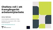 Omslag till Chefens roll i ett framgångsrikt arbetsmiljöarbete