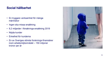 Slide med punktlista och bild till höger som är linjerad med marginaler.