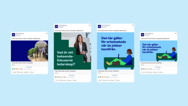 Exempel på inlägg på LinkedIn för Afa Försäkring.