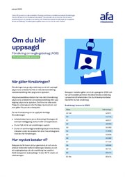 Omslag till faktablad Om du blir uppsagd