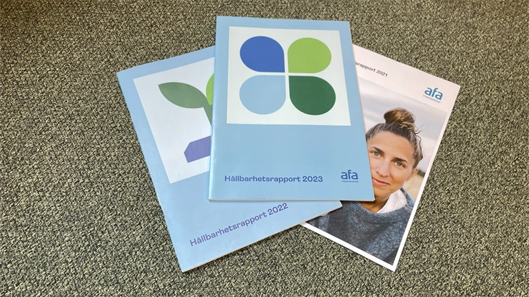 Hållbarhetsrapporter 2021, 2022 och 2023.