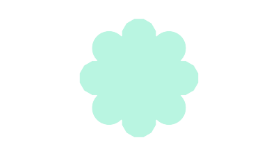 Form av blomma, ljusgrön