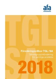 Omslag till försäkringsvillkor TGL samtliga anställda 2018