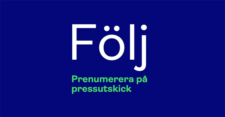 Följ oss och prenumerera på pressutskick