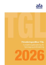 Omslag för Försäkringsvillkor TGL - Fortsättningsförsäkring för Tjänstegrupplivförsäkring.