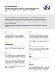 Omslag till försäkringsvillkor premiebefrielseförsäkring.