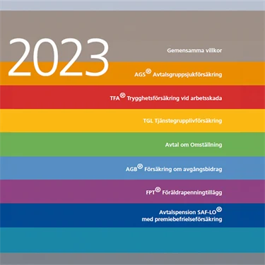 Omslag till privata sektorns villkor för Afa-försäkringarna 2023.