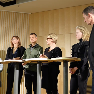 Deltagare i diskussionspanel 1 i Afa Försäkrings hörsal