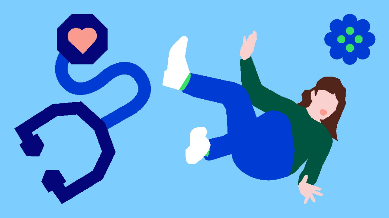 Två reklamaffischer för Afa Försäkring varav ena med bild på en sittande man vis ett skrivbord och den andra med grön text på blå bakgrund.