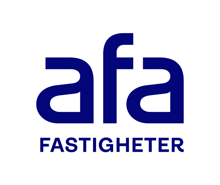 Logotyp Afa Fastigheter, blå för webb