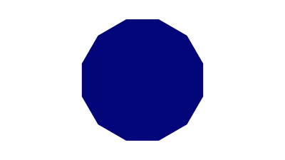 (png) 12-kantig form, mörkblå
