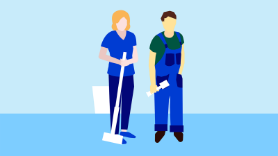 (png) Städare och hantverkare