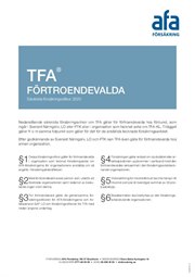 Omslag till försäkringsvillkor TFA förtroendevalda