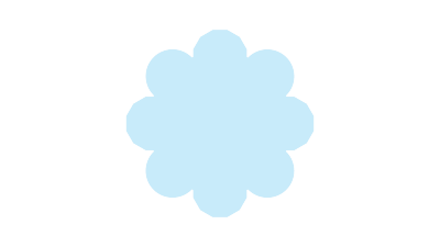 Form av blomma, ljusblå