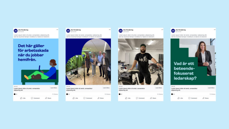 Exempel på inlägg på Facebook för Afa Försäkring.