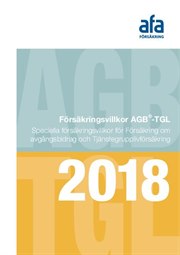 Omslag till försäkringsvillkor AGB och TGL 2018