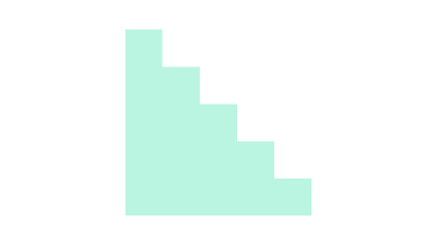(png) Form av trappa, ljusgrön