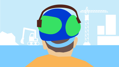 (png) Bygghjälm med hörselkåpor