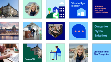 Exempel på inlägg i Sociala mederi för Afa Fastigheter.