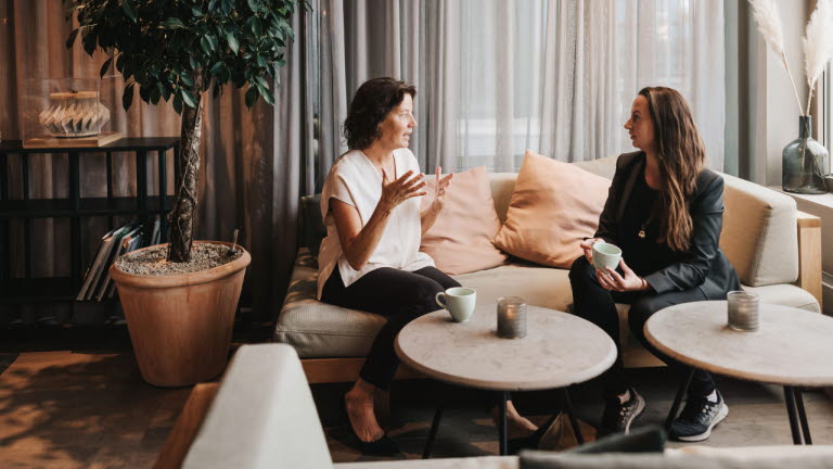 Maud Samuelsson och Anna Nielsen på Scandic Downtown Camper.
