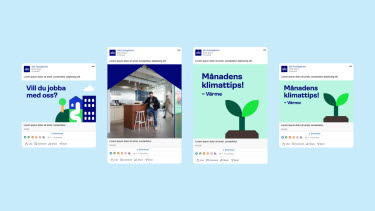 Exempel på inlägg på LinkedIn för Afa Fastigheter.