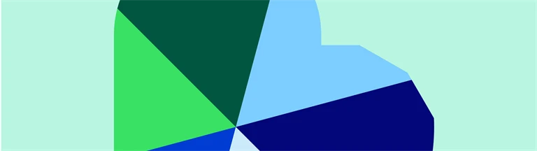 En grafisk illustration av ett hjärta hämtat från omslaget till Hållbarhetsrapport 2025.