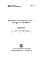 Omslag till kunskapsöversikt - Occupational heat exposure 