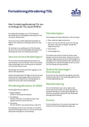 Omslag till faktablad Fortsättningsförsäkring TGL