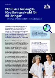 Omslag till rapport: Förlängt försäkringsskydd för 65-åringar – vad visar statistiken?
