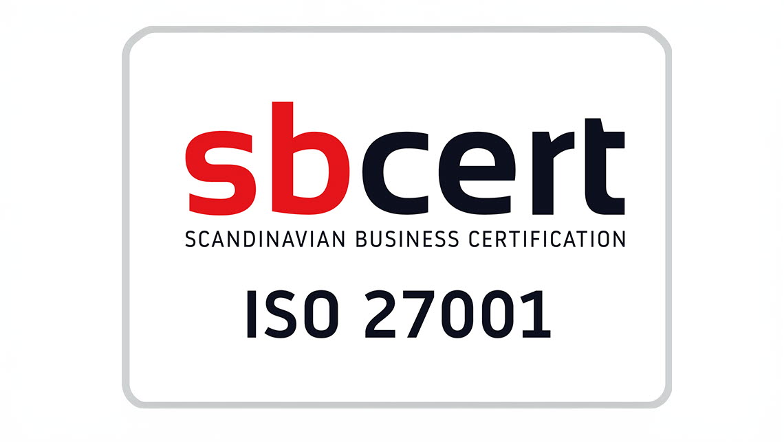 Certifieringsmärke ISO 27001